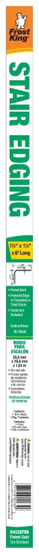 Frost King H4128FB6 Stair Edging, 72 in L, 1-1/8 in W, Aluminum, Satin