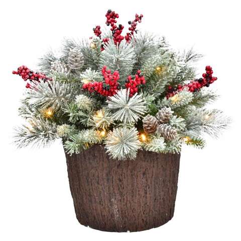 Celebrations 1-1/2 ft. Snow Frosted Urn Filler 1 pk, Pack of 8