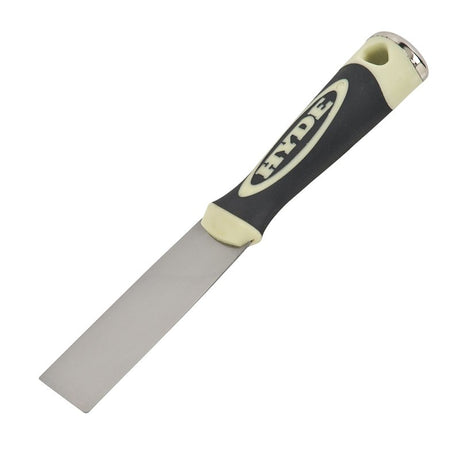 Hyde 06101 Flexible Pro Project Putty Knife, 3-1/2 in L Blade, 1-1/2 in W Blade, Carbon Steel Blade, Black/Cream Handle