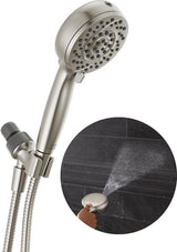 Delta 75719SN Hand Shower with Cleaning Spray, 1/2 in Connection, 1.75 gpm, 6-Spray Function, Metal, 72 in L Hose