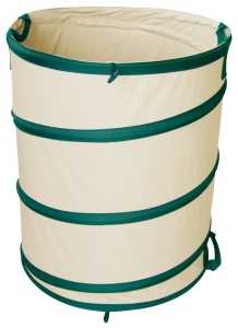 Landscapers Select GB-6001-3L Pop-Up Garden Bag, 27 in L, 2 in H x 22 in Dia, 45 gal, PVC, Beige