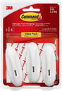 Command 17069-ES Large Wire Hook, 5 lb Capacity, 1-Hook, Metal/Plastic, White