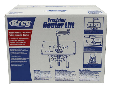 Kreg PRS5000 Precision Router Lift, Aluminum/Polymer/Steel, For: All Kreg Router Tables and Many Competitive Brands