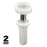 Prime-Line N 6582 Door Roller, 7/8 in Dia Roller, 1/4 in W Roller, Nylon, White, 1-Roller, 30 lb, Top