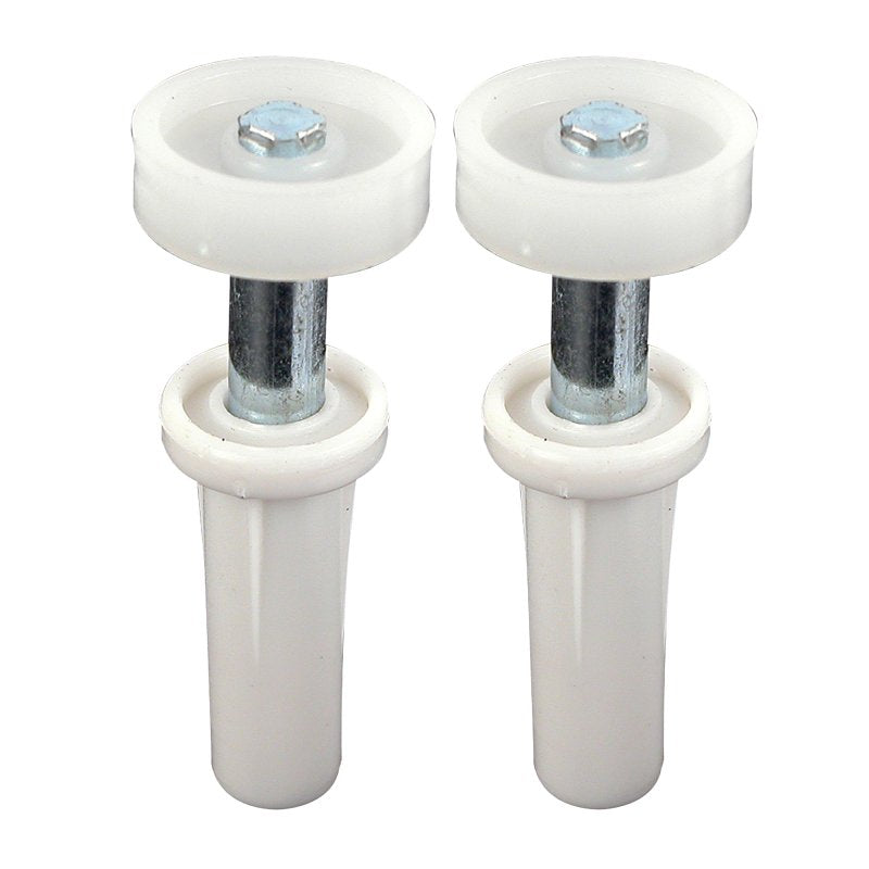Prime-Line N 6582 Door Roller, 7/8 in Dia Roller, 1/4 in W Roller, Nylon, White, 1-Roller, 30 lb, Top