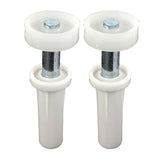 Prime-Line N 6582 Door Roller, 7/8 in Dia Roller, 1/4 in W Roller, Nylon, White, 1-Roller, 30 lb, Top