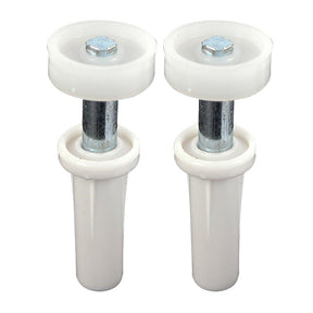 Prime-Line N 6582 Door Roller, 7/8 in Dia Roller, 1/4 in W Roller, Nylon, White, 1-Roller, 30 lb, Top