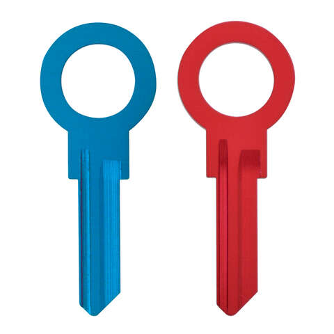 HILLMAN Zero Gravity House/Padlock Universal Key Blank Double, Pack of 6