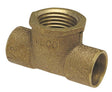 Nibco 712-LF Series BF0290LT Pipe Tee, 3/4 in, Sweat x Sweat x FPT, Copper