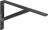 Knape & Vogt 208BLK300 Shelf L-Bracket, 12 in L, Steel, Black