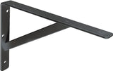 Knape & Vogt 208BLK300 Shelf L-Bracket, 12 in L, Steel, Black