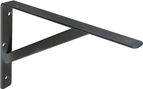 Knape & Vogt 208BLK300 Shelf L-Bracket, 12 in L, Steel, Black