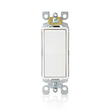 Leviton 15 amps Single Pole Antimicrobial Treated Rocker AC Quiet Switch White 5 pk