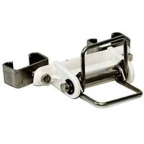 Zareba PATPC-Z T-Post Corner Insulator, 2 in Fence Wire, Polytape, Polyethylene/Stainless Steel, White, T-Post Mounting