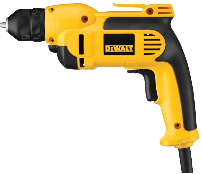 DEWALT DWD112 Electric Drill, 8 A, 3/8 in Chuck, Keyless Chuck, Includes: (1) Soft-Grip Handle, (1) Belt Hook