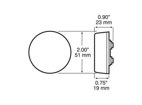 PM V164KR Side Marker Light, 9 to 16 V, LED Lamp, Red Lens, Grommet Mounting