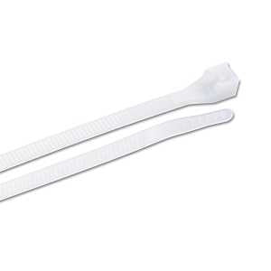 Gardner Bender 46-206 Cable Tie, 0.22 in Max Bundle Dia, Double-Lock Locking, Nylon, Natural, 6 in L, 100/BAG