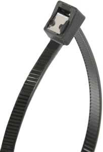 Gardner Bender 46-314UVBSC Cable Tie, 0.3 in Max Bundle Dia, Double-Lock Locking, 6/6 Nylon, Black, 14 in L