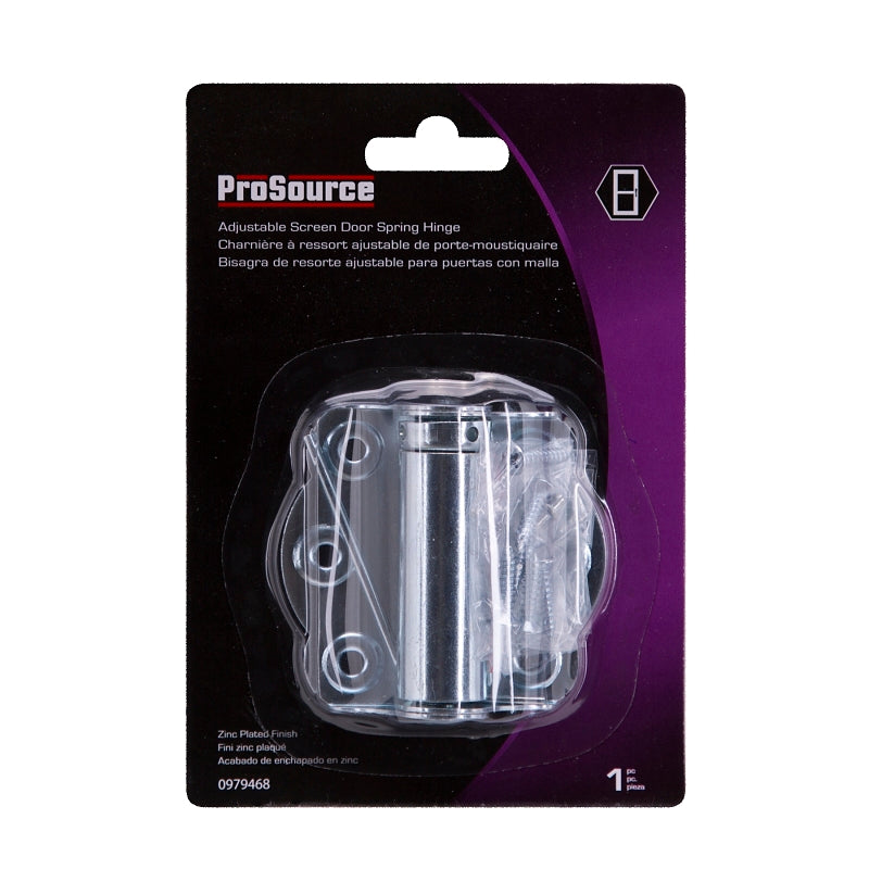 ProSource LR-112Z-PS Screen/Storm Door Hinge, 2-3/4 in W, Steel, Zinc, 6-Mounting Hole, No Loose Pin