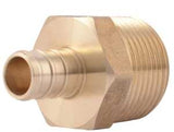 SharkBite UC116LFA Hose to Pipe Adapter, 1/2 x 3/4 in, PEX Barb x MNPT, PEX-B, DZR Brass, 200 psi Pressure