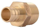 SharkBite UC134LFA Hose to Pipe Adapter, 3/4 in, PEX Barb x MNPT, PEX-B, DZR Brass, 200 psi Pressure