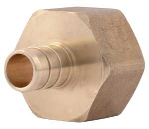 SharkBite UC068LFA Pipe Adapter, 1/2 x 3/4 in, PEX x FNPT, PEX-B, Brass, 80 to 160 psi Pressure