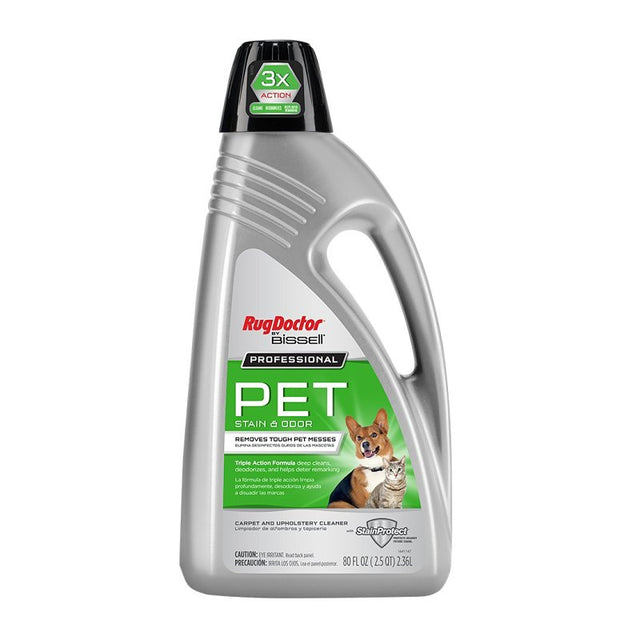 RugDoctor 5153 Pet Stain Carpet Cleaner, 80 oz Bottle, Liquid, Characteristic, Pale Yellow, Pack of 4