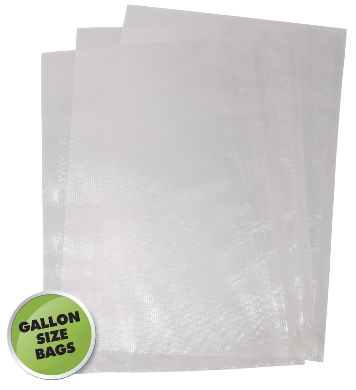 Weston 30-0102-W Vacuum Seal Bag, 16 in L, 11 in W, Plastic, Clear