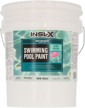 Insl-X WR102409905 Swimming Pool Paint, Acrylic, Semi-Gloss, Royal Blue, 5 gal Can