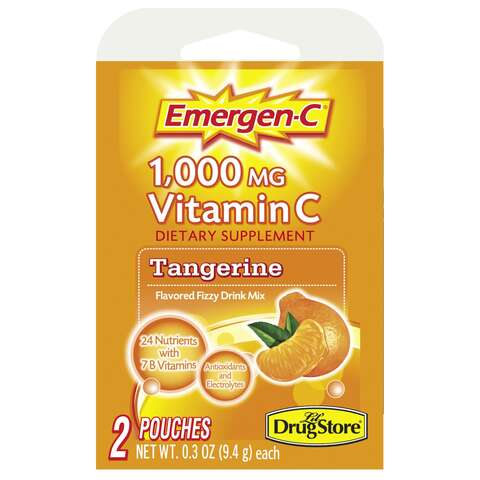 Emergen-C Orange Dietary Supplement 0.3 oz 2 pk, Pack of 6