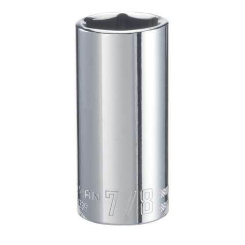 Craftsman 7/8 in. X 3/8 in. drive SAE 6 Point Deep Socket 1 pc