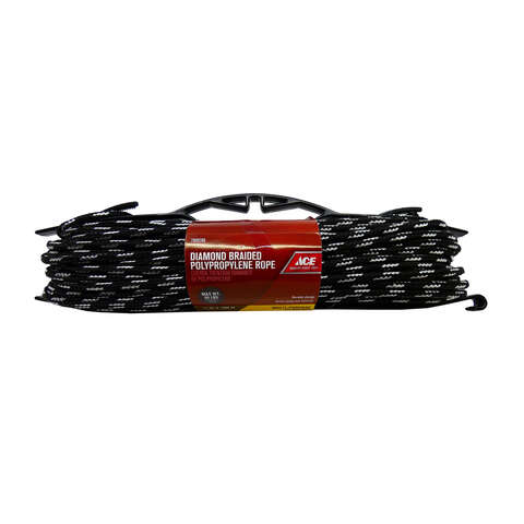 Ace 1/4 in. D X 100 ft. L Multicolored Diamond Braided Polypropylene Rope