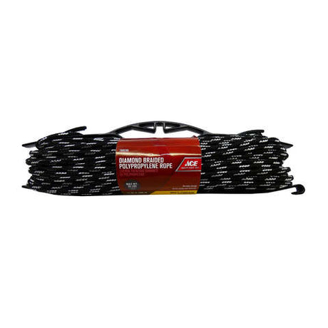 Ace 1/4 in. D X 100 ft. L Multicolored Diamond Braided Polypropylene Rope