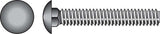 HILLMAN 1/4 in. X 2-1/2 in. L Stainless Steel Carriage Bolt 25 pk