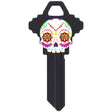 HILLMAN Wackey Sugar Skull House/Office Universal Key Blank SC1 Single, Pack of 6
