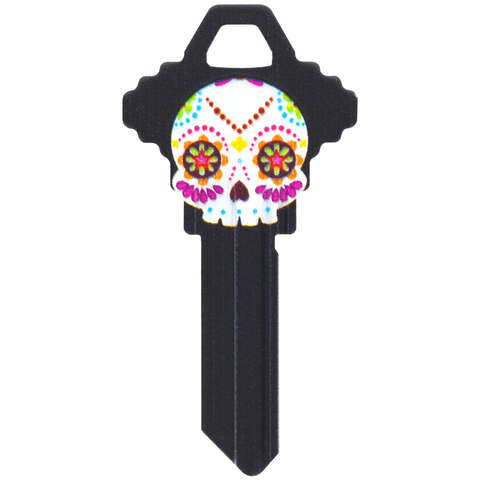 HILLMAN Wackey Sugar Skull House/Office Universal Key Blank SC1 Single, Pack of 6