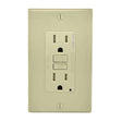 Leviton Decora 15 amps 125 V Ivory AFCI/GFCI Dual Function Outlet 5-15R 1 pk