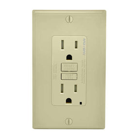 Leviton Decora 15 amps 125 V Ivory AFCI/GFCI Dual Function Outlet 5-15R 1 pk