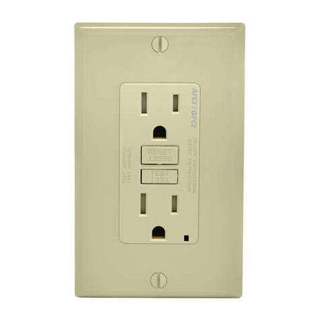 Leviton Decora 15 amps 125 V Ivory AFCI/GFCI Dual Function Outlet 5-15R 1 pk