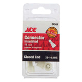 Ace Insulated Wire Closed End Connector Clear 10 pk