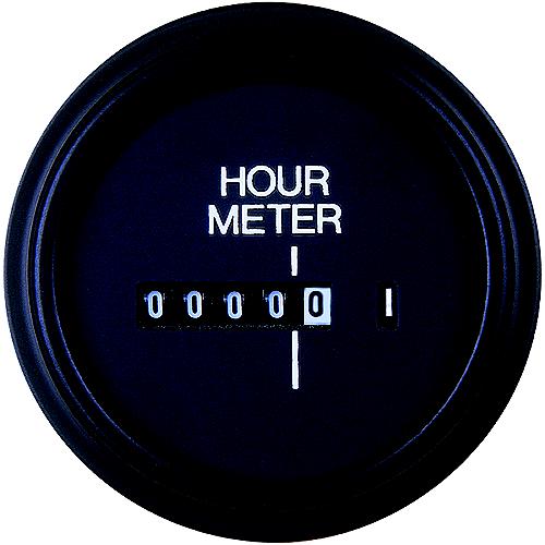 Sierra 56966P Round 2″ Black Universal Hour Meter Gauge