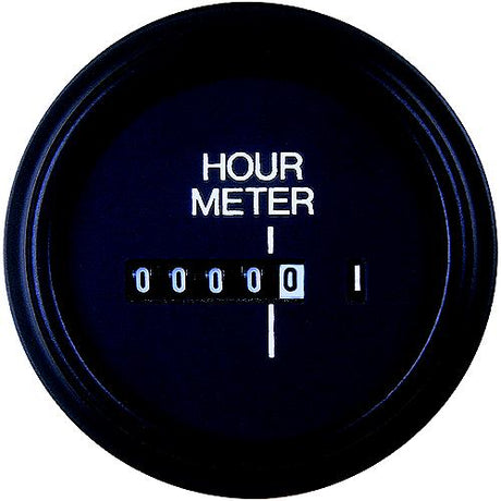 Sierra 56966P Round 2" Black Universal Hour Meter Gauge