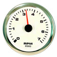 Sierra 62561P White Premier Pro Series 3″ Stainless Steel Outboard & 4 Stroke Gas Engine 0-7,000 RPM Dial Range Tachometer Gauge with Outboard Alternator or Coil Sender Code