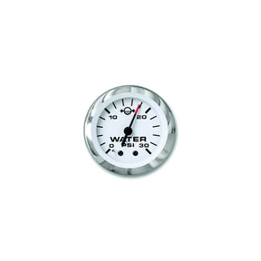 Sierra 65507P Lido Series 2″ White & Stainless Steel Outboard Motor 0-30 PSI Dial Range Water Pressure Gauge