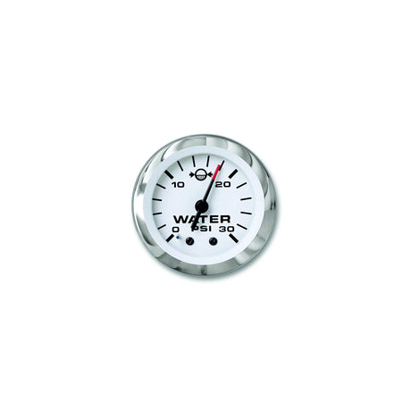 Sierra 65507P Lido Series 2″ White & Stainless Steel Outboard Motor 0-30 PSI Dial Range Water Pressure Gauge