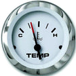 Sierra 65508P Lido Series 2″ White & Stainless Steel Outboard Electric Motor Hot-Cold Dial Range Water Temperature Gauge Kit