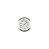 Sierra 65693P Lido Series 3" White & Stainless Steel Electric Outboard & 4 Stroke Gas Engine 0-7,000 RPM Dial Range Tachometer Gauge with Outboard Alternator or Coil Sender Code
