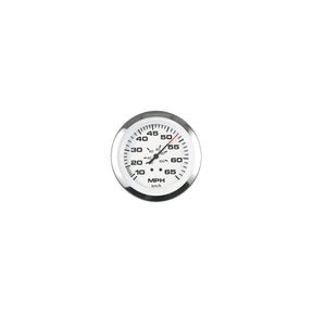 Sierra 65693P Lido Series 3″ White & Stainless Steel Electric Outboard & 4 Stroke Gas Engine 0-7,000 RPM Dial Range Tachometer Gauge with Outboard Alternator or Coil Sender Code