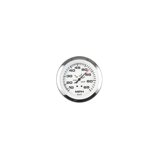 Sierra 65693P Lido Series 3″ White & Stainless Steel Electric Outboard & 4 Stroke Gas Engine 0-7,000 RPM Dial Range Tachometer Gauge with Outboard Alternator or Coil Sender Code