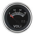Sierra 67019P Black Sterling Series 2" Stainless Steel 8-18 VDC Dial Range Voltmeter Gauge